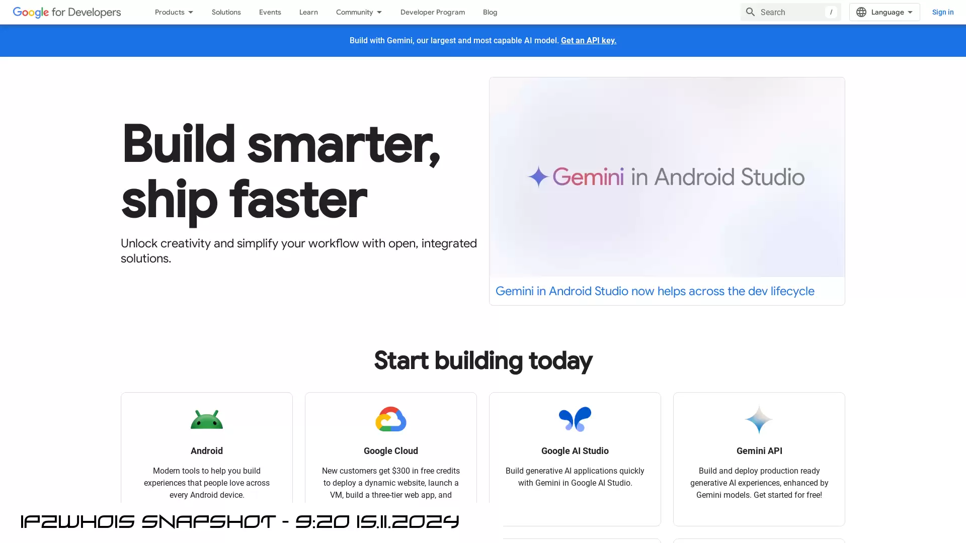 developers.google.com - snapshot