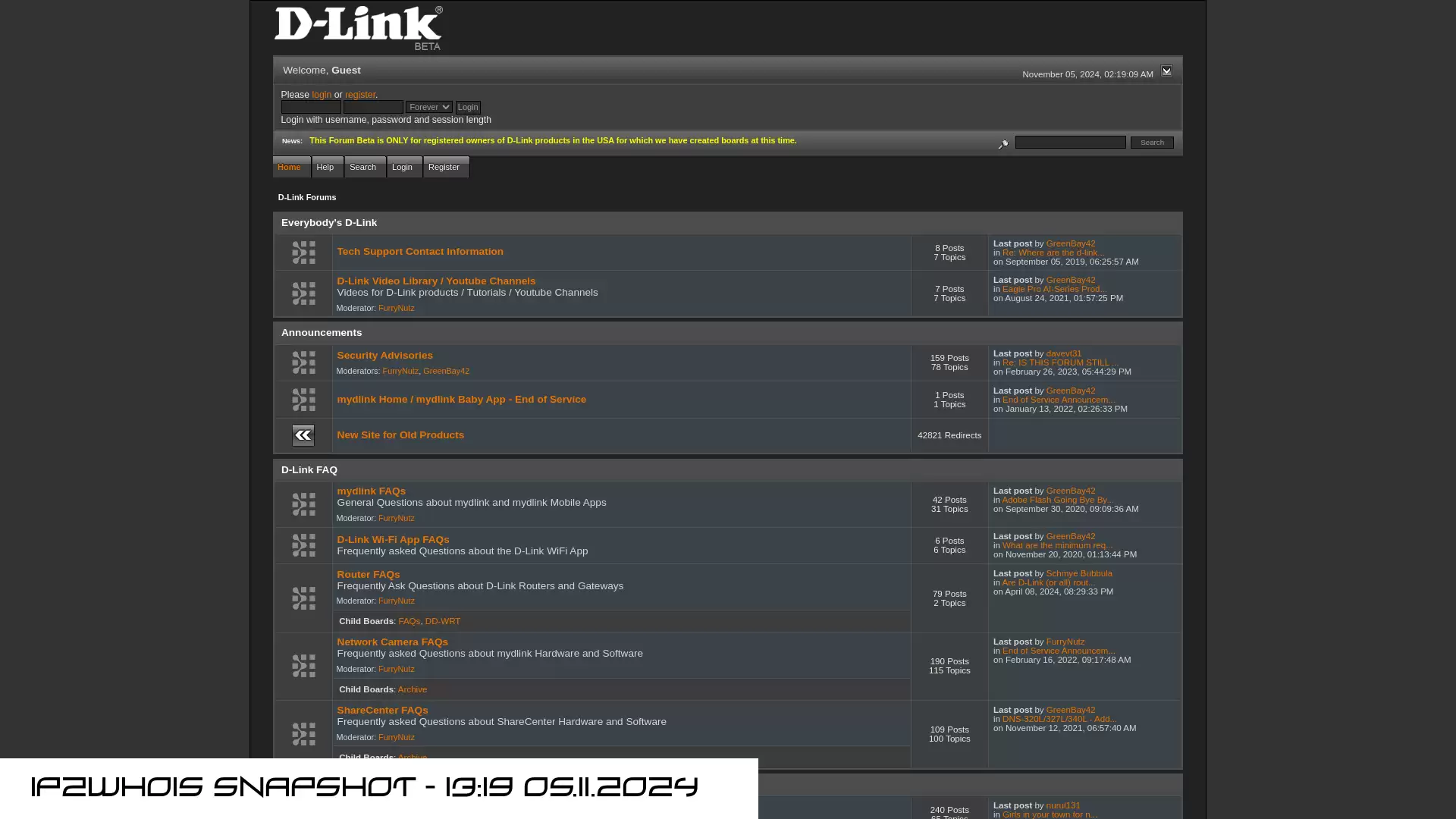 forums.dlink.com - snapshot