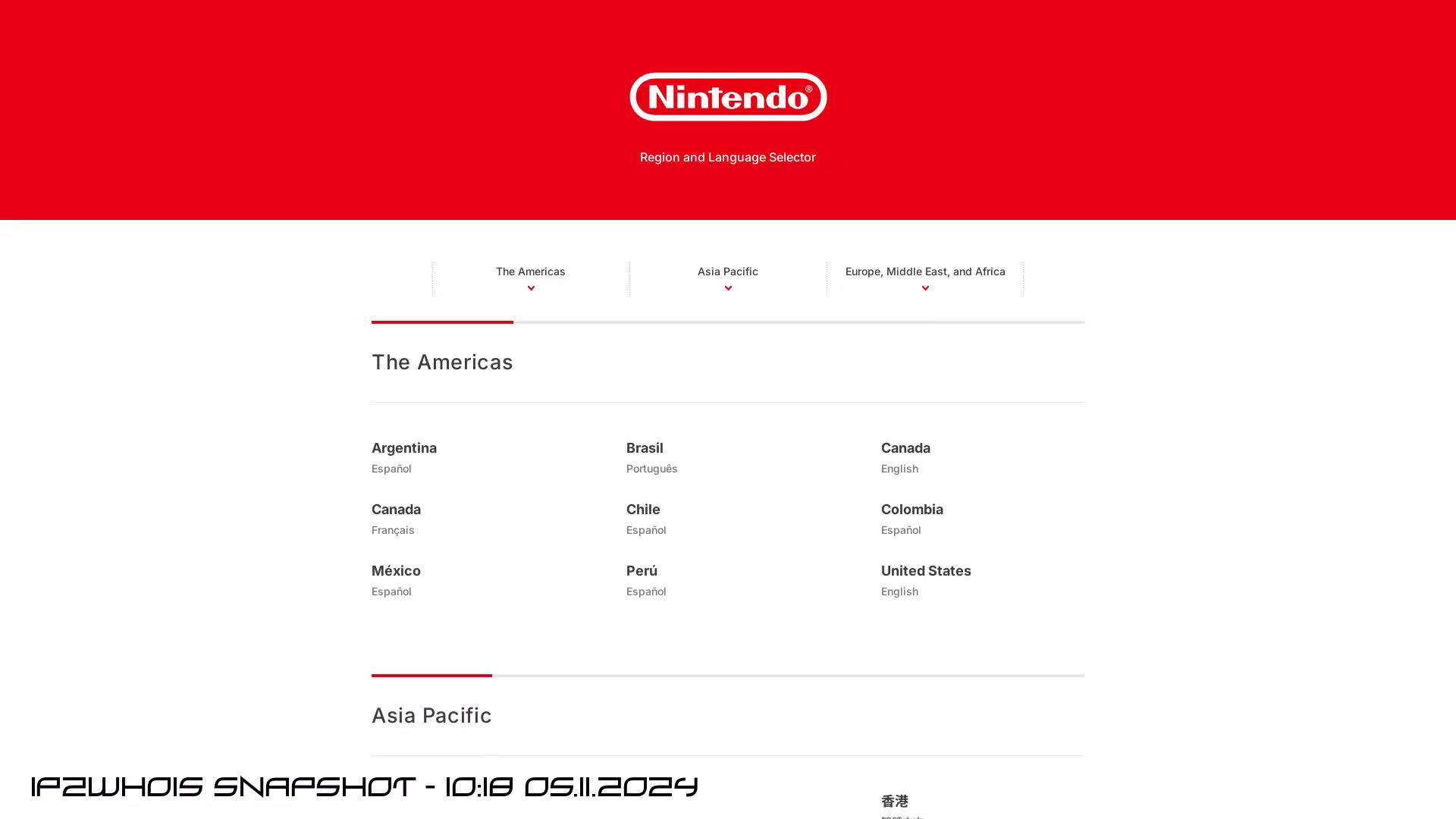 www.nintendo.com - snapshot