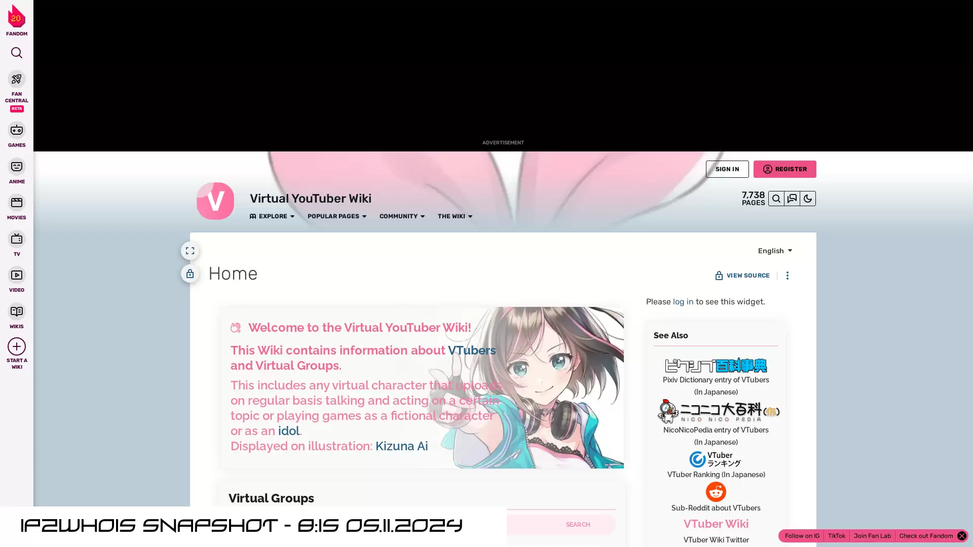 virtualyoutuber.fandom.com - snapshot