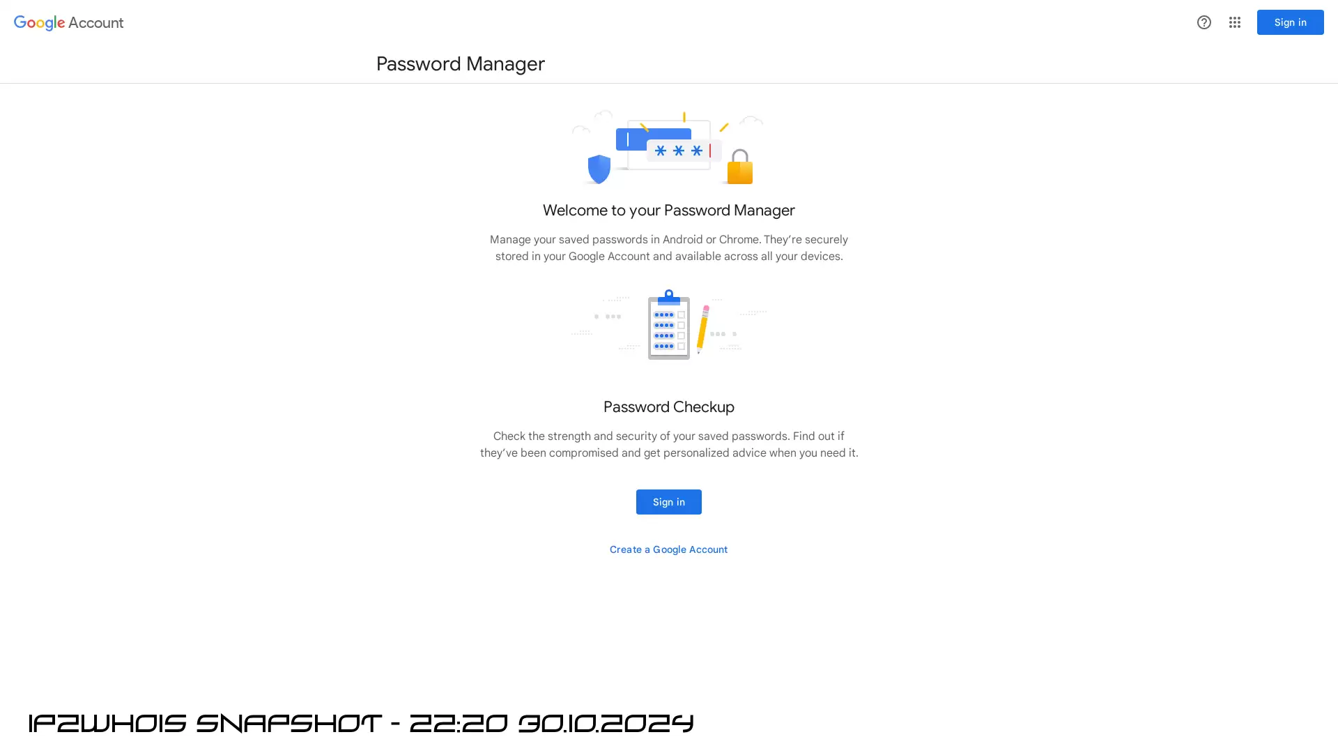 passwords.google.com - snapshot