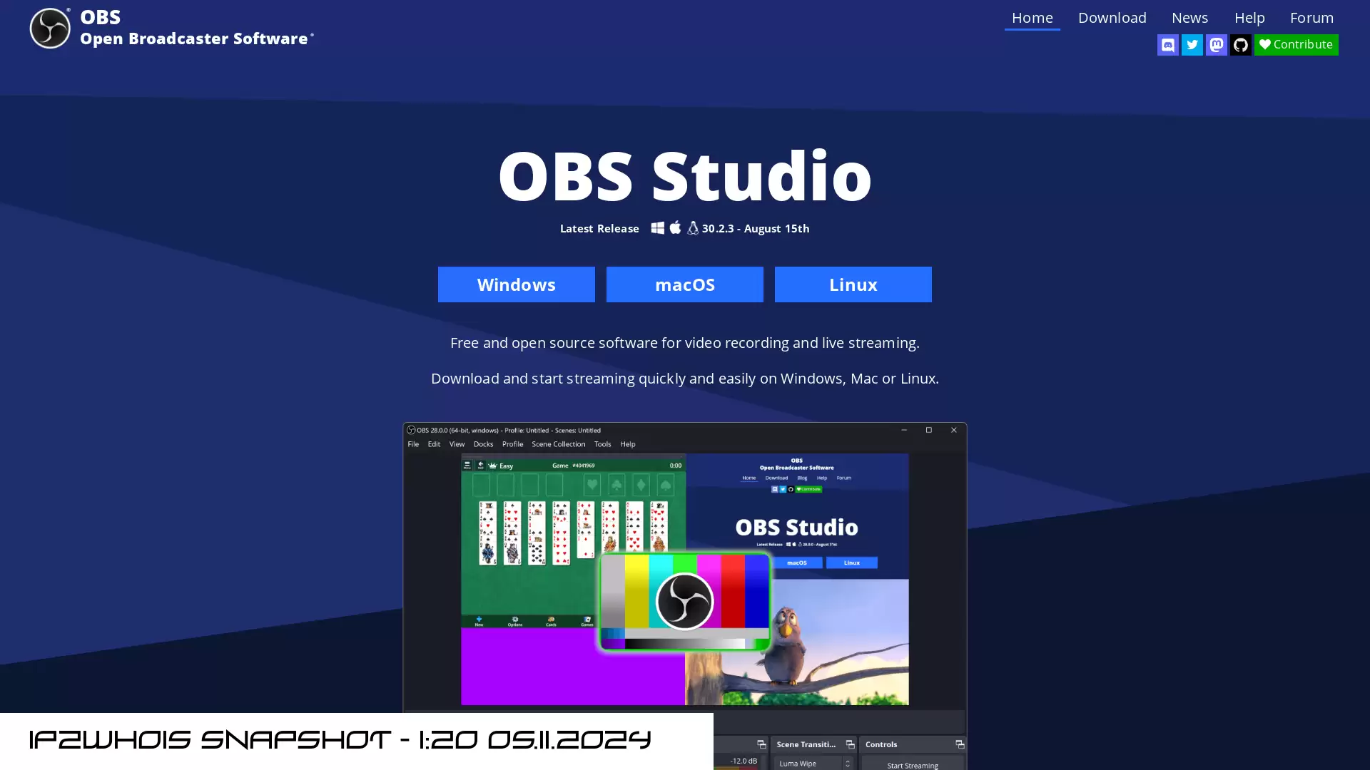 obsproject.com - snapshot