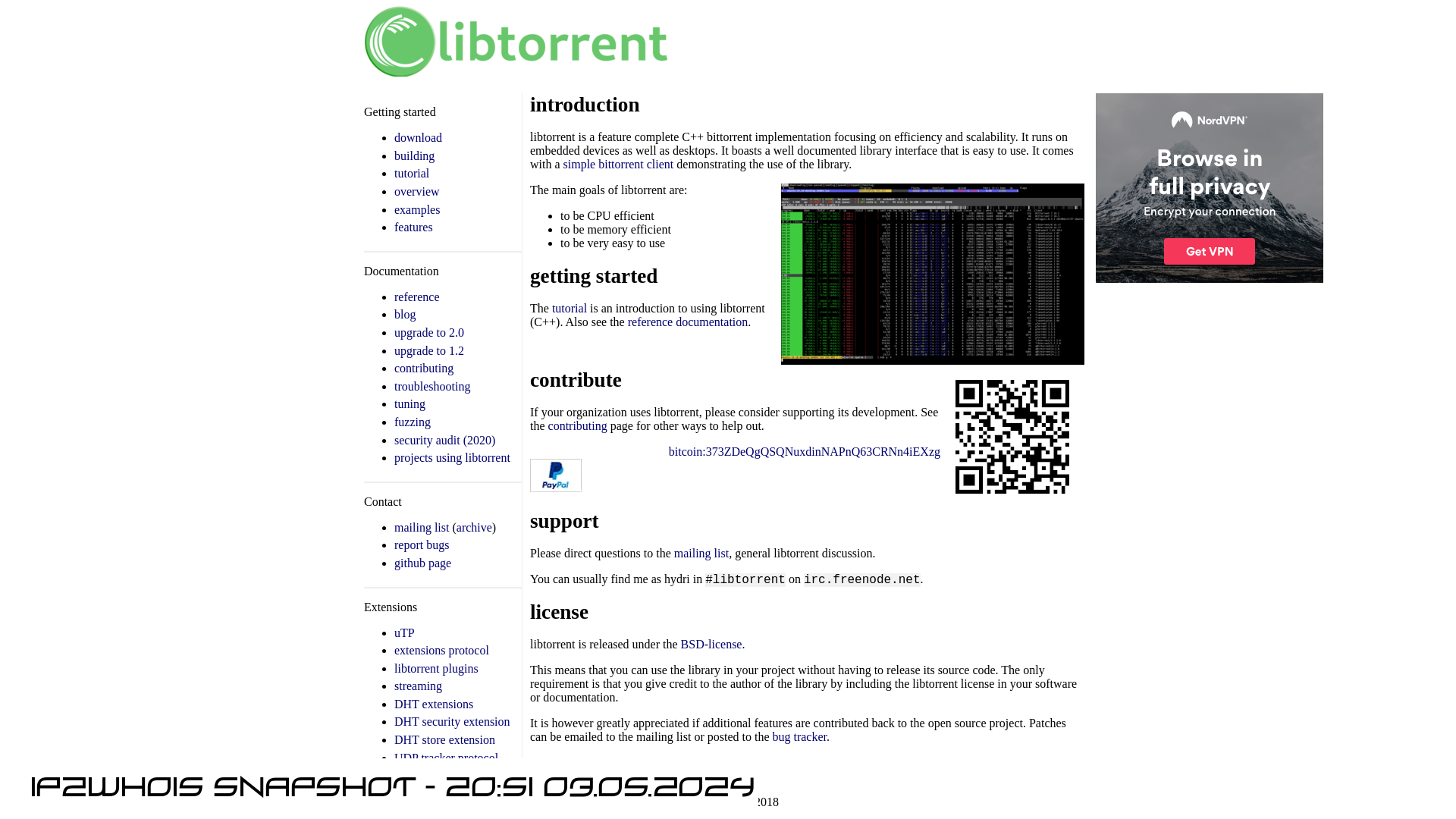 libtorrent.org - snapshot