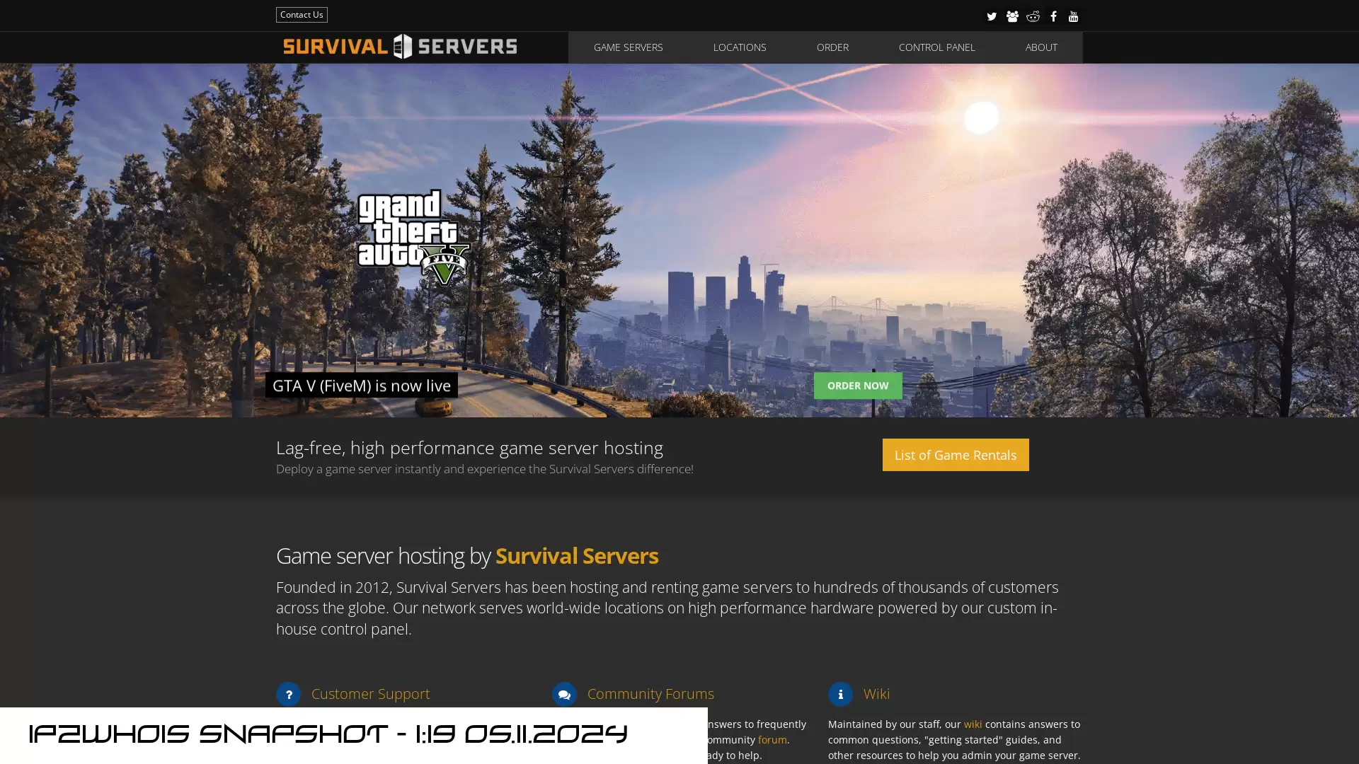 www.survivalservers.com - snapshot