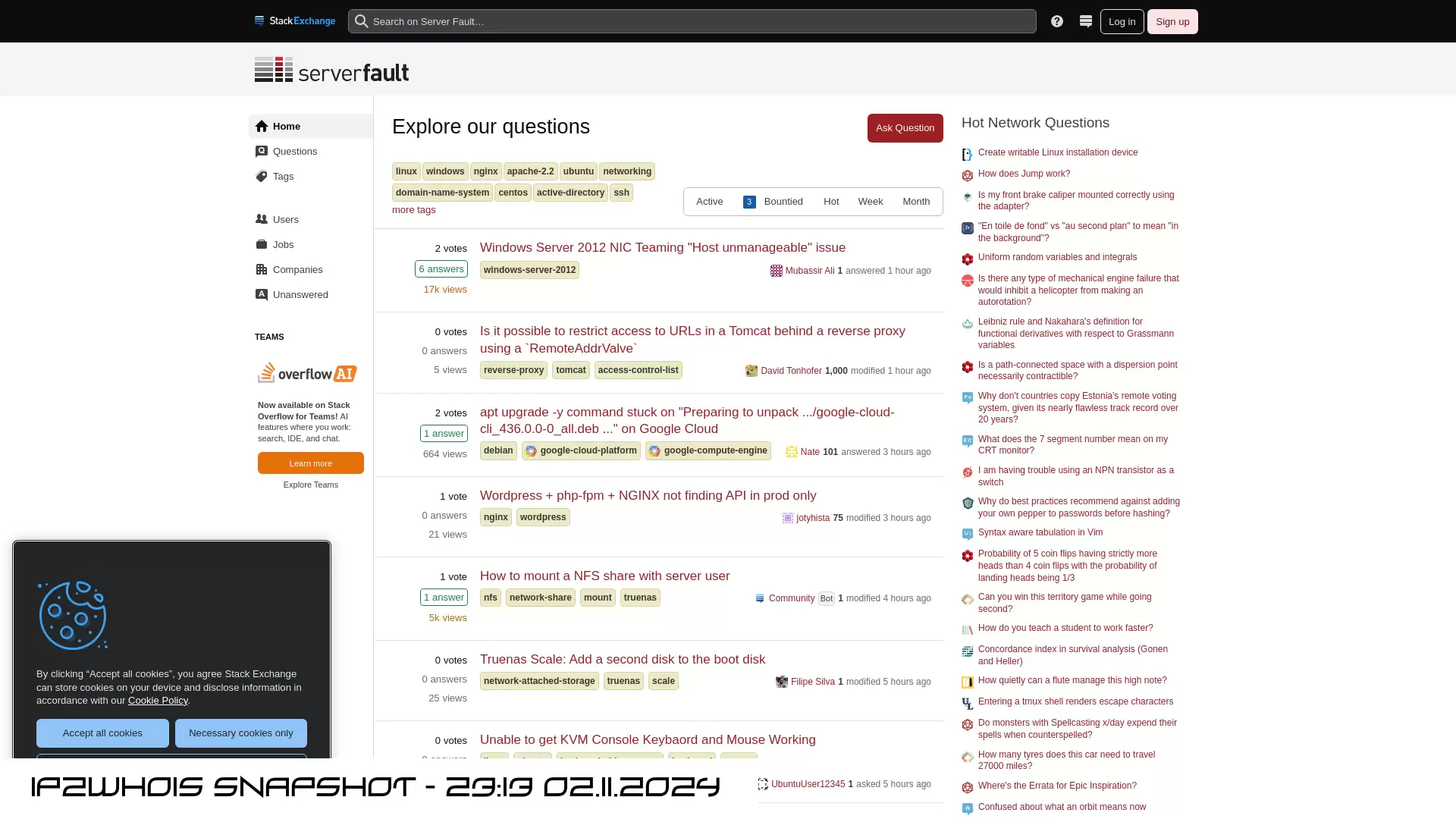 serverfault.com - snapshot