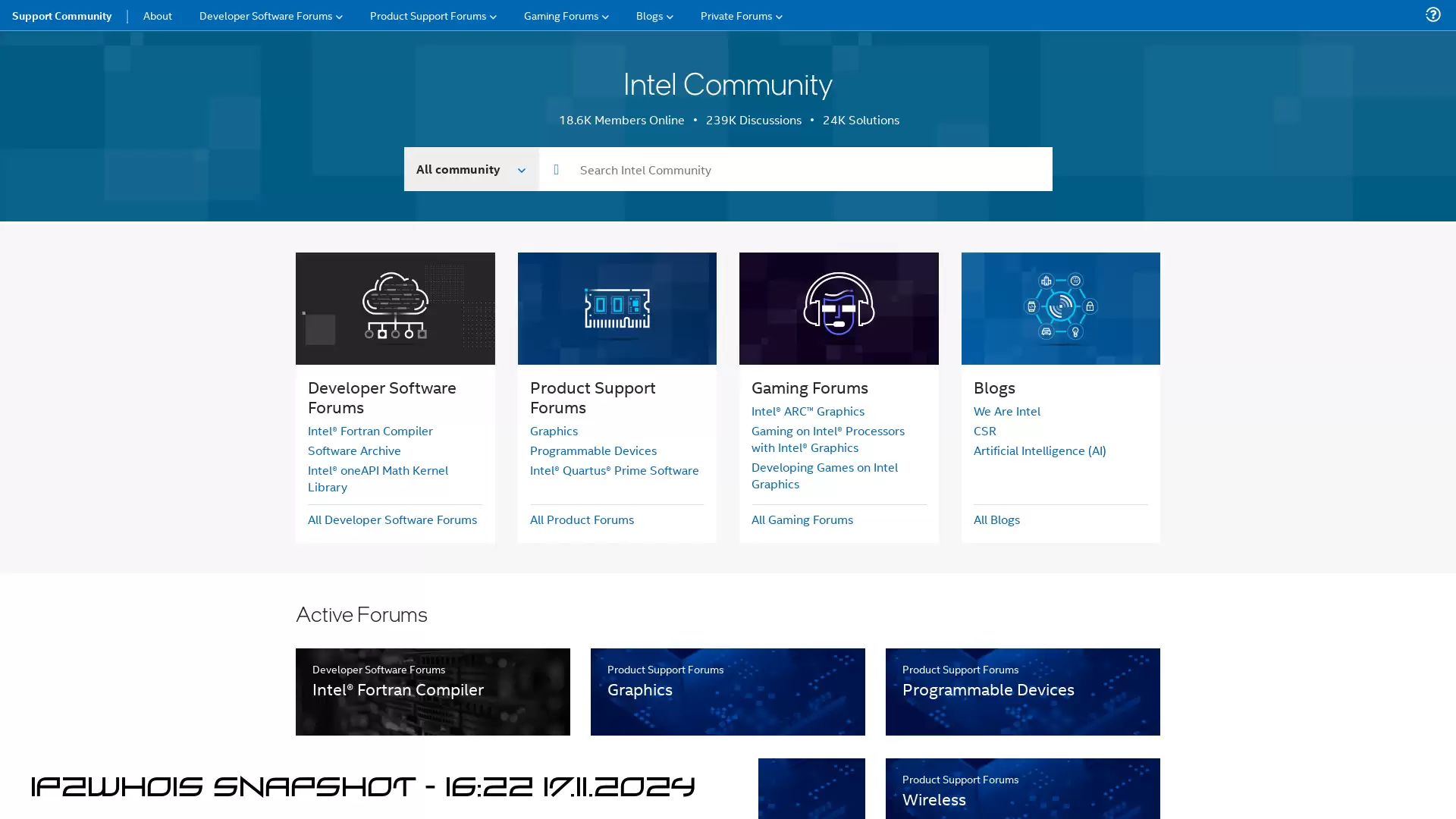 community.intel.com - snapshot