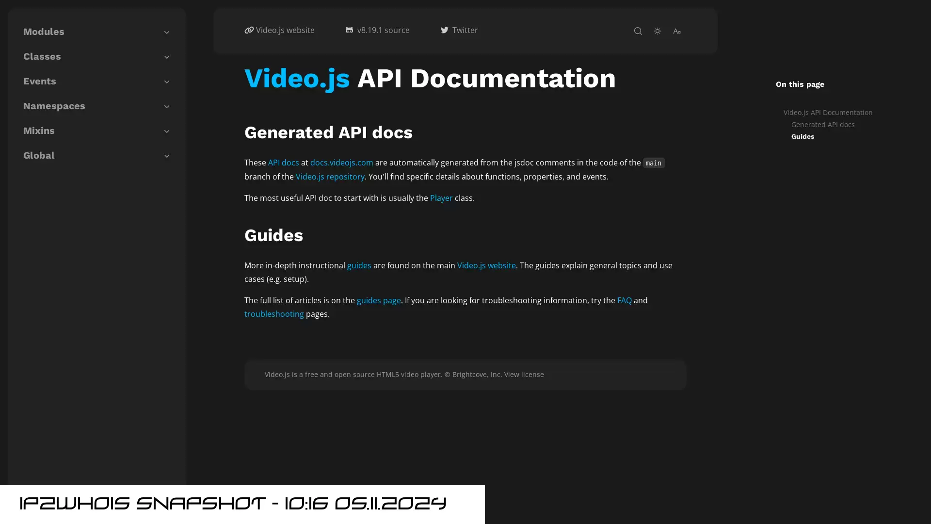 docs.videojs.com - snapshot