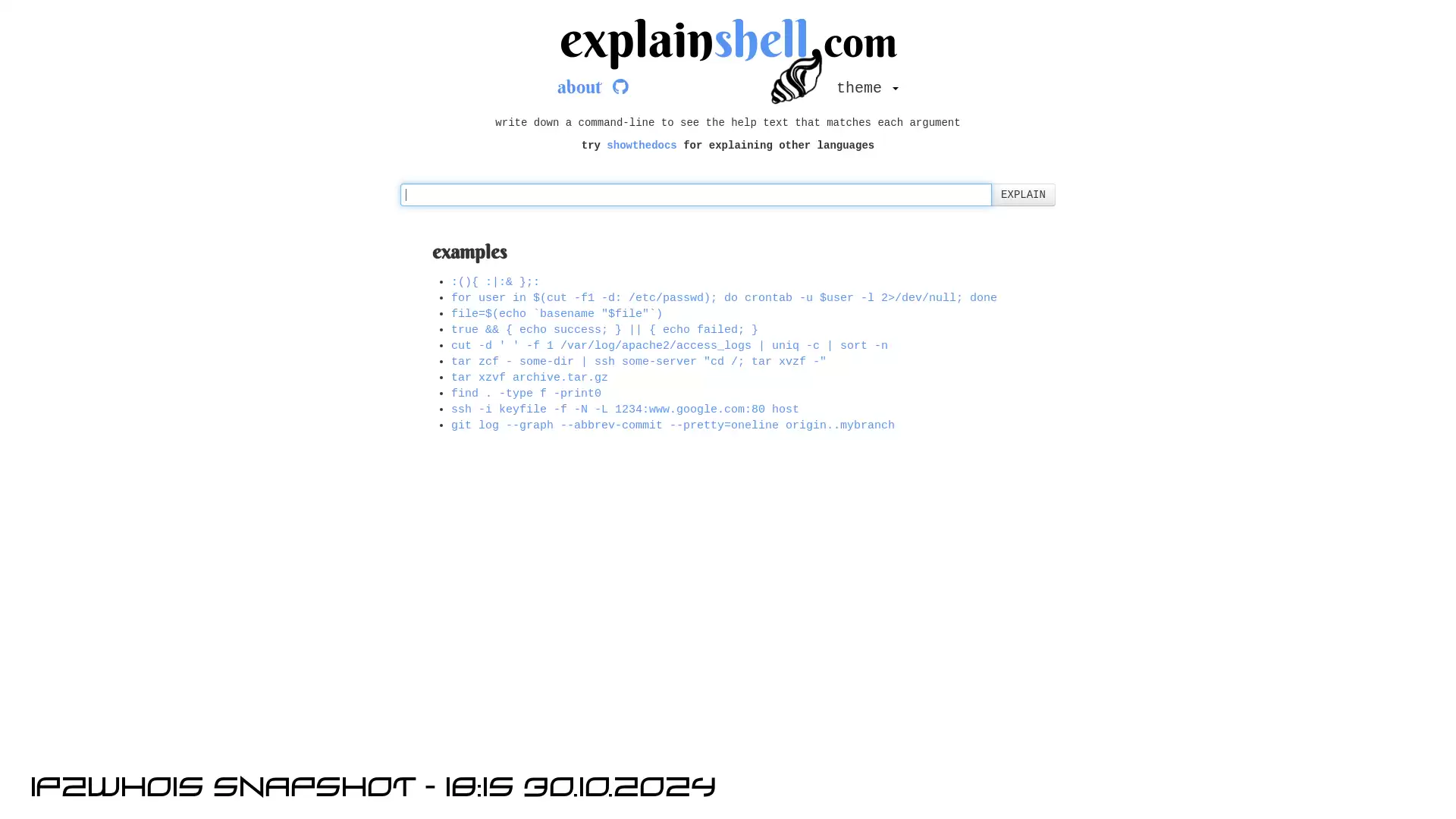 explainshell.com - snapshot